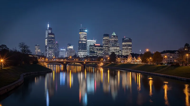 Frankfurt bei Nacht: Spaziergang und Skyline-Leuchten – Frankfurt-Stadtleben